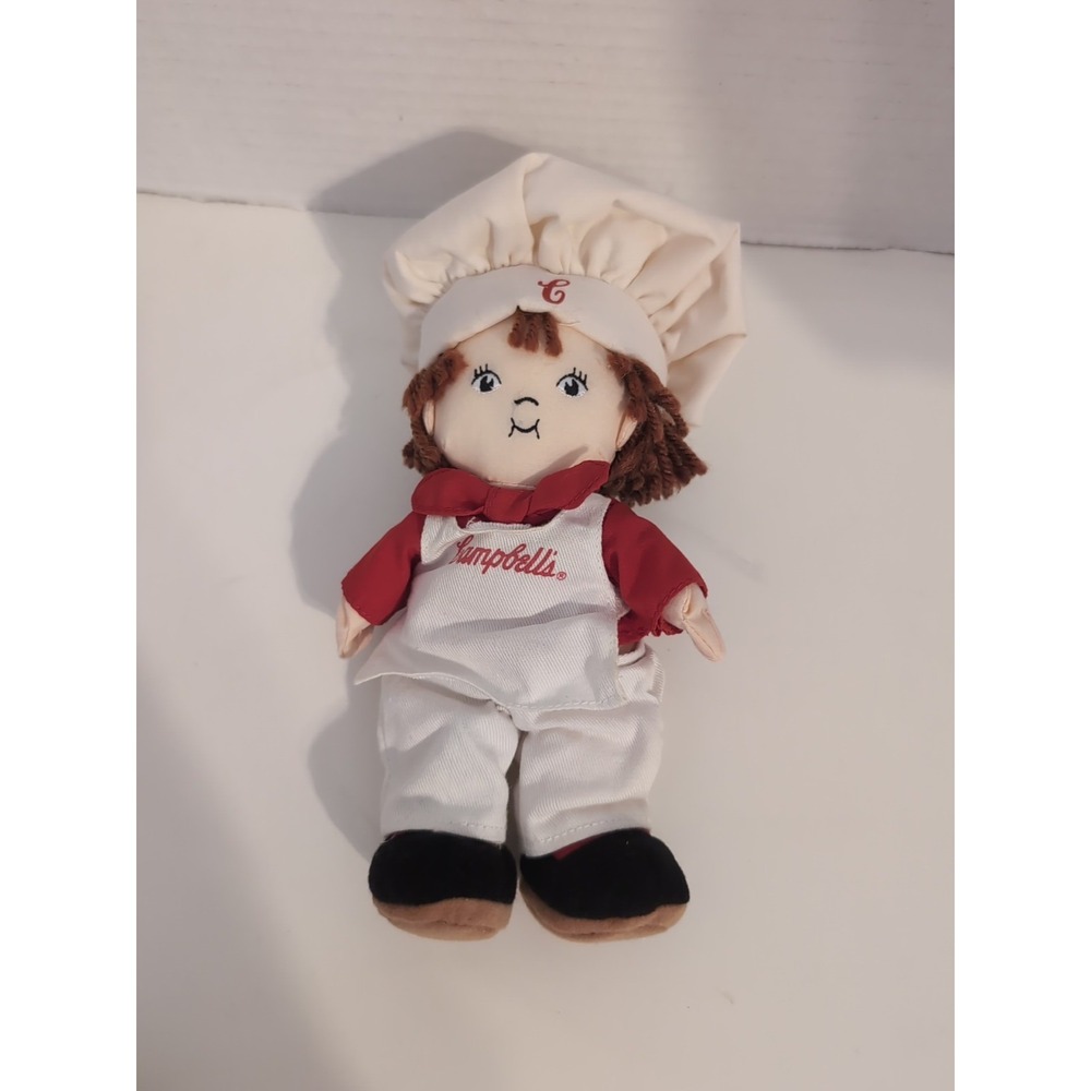 Vintage Campbell's Soup Kids BOY CHEF beanbag plush‎ 7" NEW NIP Stuffed Doll Toy